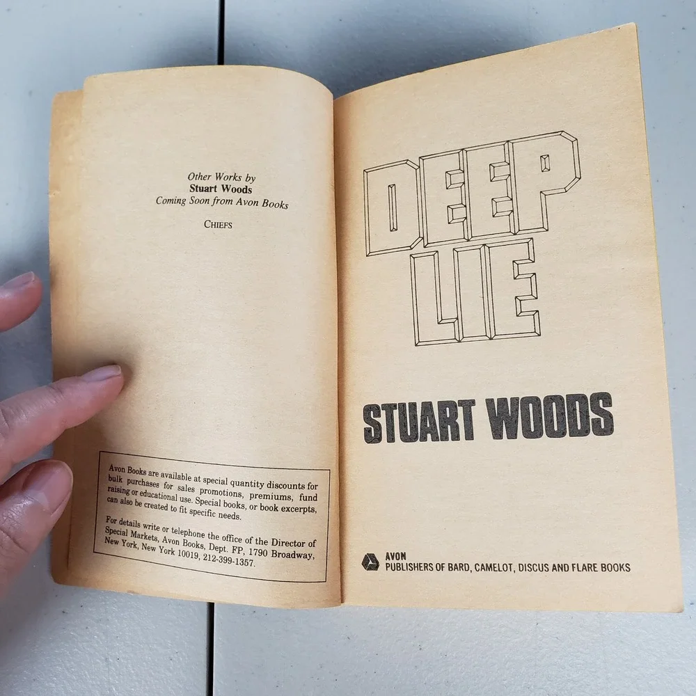 Deep Lie by Stuart Woods 1987 Mass Market Paperback Espionage Thriller Cold War